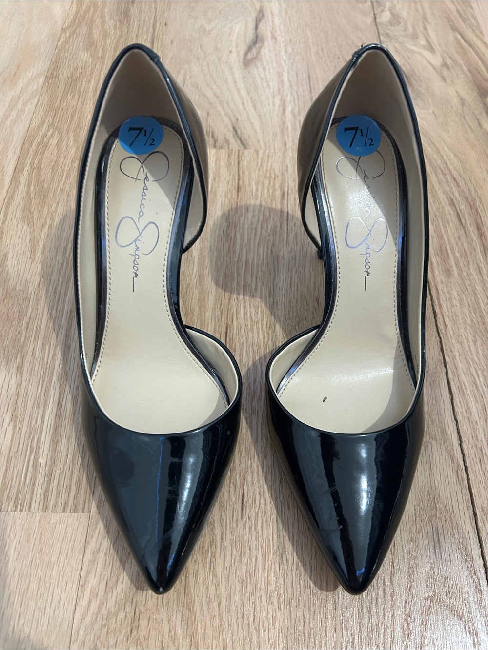 Jessica Simpson Black Pointed D'Orsay Heels (Not original Box, but like New)